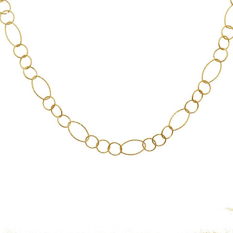 Oval Link Chain Long Necklace