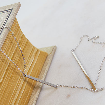 Plain Bar Lariat Necklace