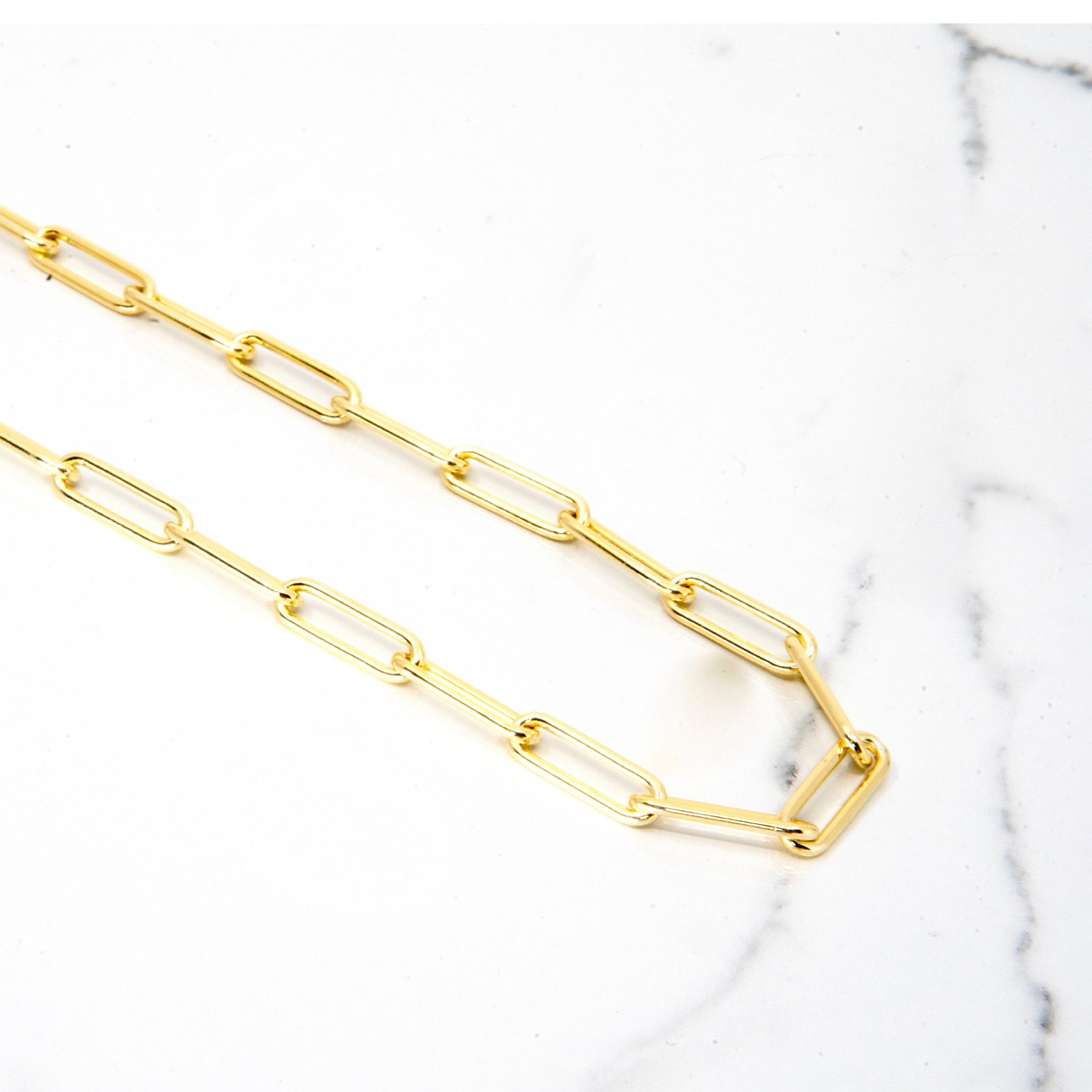 Gold Paperclip Necklace