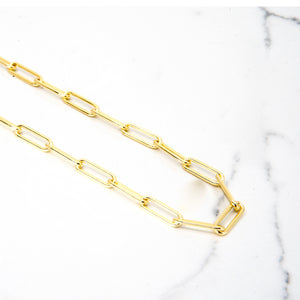 Gold Paperclip Necklace